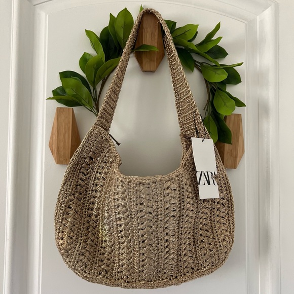 Zara Woven Tan Bag - Picture 10 of 15